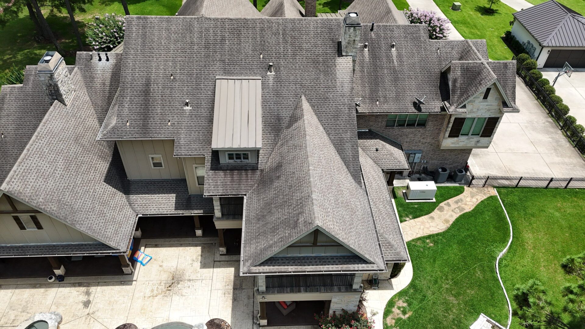 Dark Spots is one roof replacement sign. 